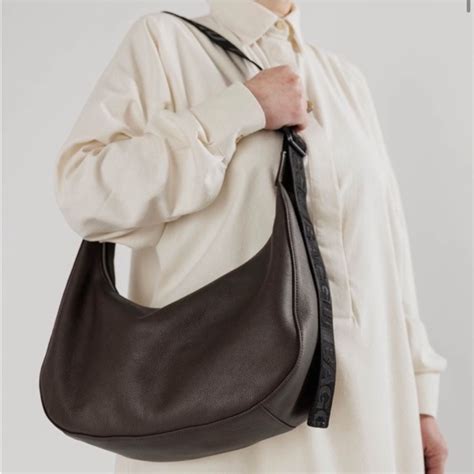 leather baggu crescent bag